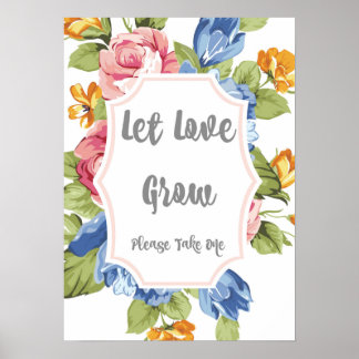 Affiche Laissez l'amour grandir panneau