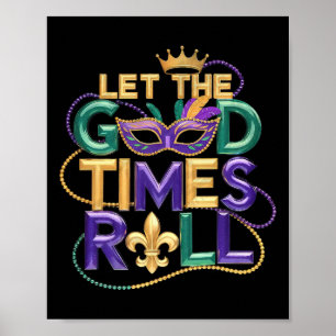 Affiche Laissez Le Bon Temps Rouler Mardi Gras Hommes Carn