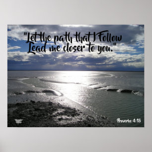Affiche Laissez le chemin que je suis Matte Footprints pos