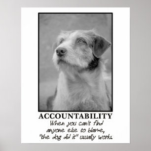 Affiche Laissez le chien prendre la responsabilité de vos 