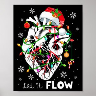 Affiche Laissez-le Flow Xmas Anatomie Père Noël Partie Car