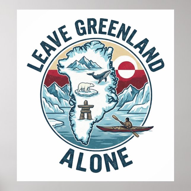 Affiche Laissez le Groenland en paix (Devant)