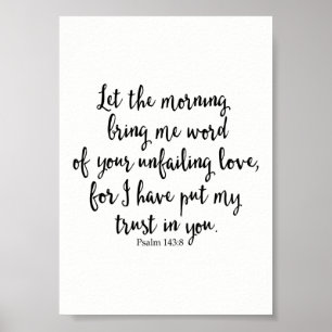 Affiche Laissez le matin m'apporter le mot de votre