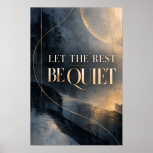Affiche Laissez le reste être luxe typographie Navy et Or