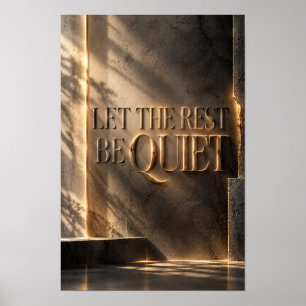 Affiche Laissez le Reste être une Élégante Typographie d'O