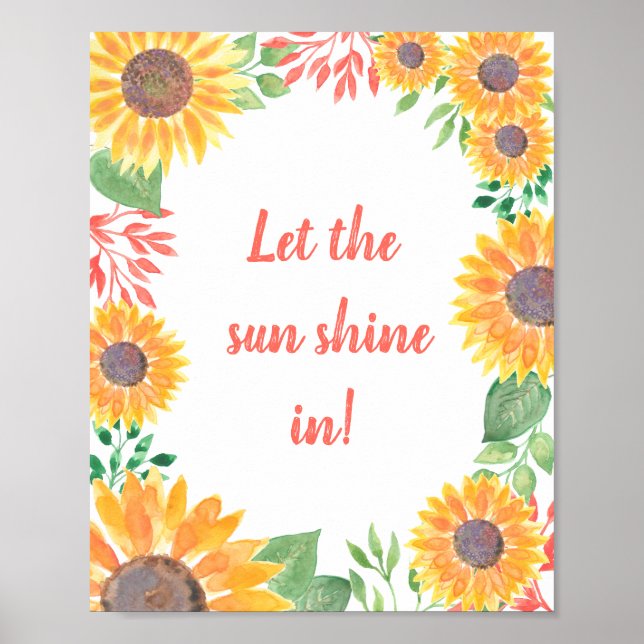 Affiche Laissez le soleil briller dans le feuillage de tou (Devant)