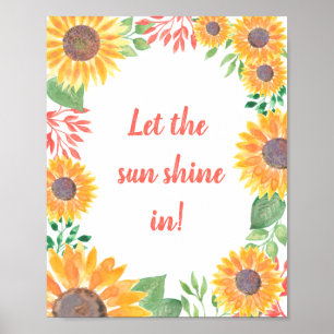 Affiche Laissez le soleil briller dans le feuillage des to