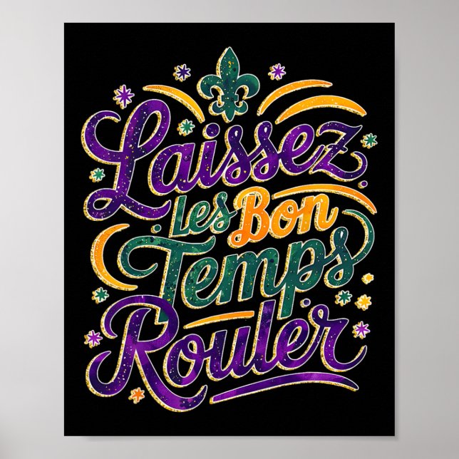 Affiche Laissez Les Bon Temps Rouler Funny Boho Coquette M (Devant)