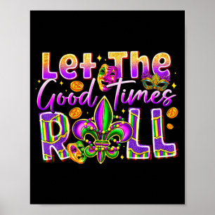 Affiche Laissez Les Bon Temps Rouler Mardi Gras Perles Fle