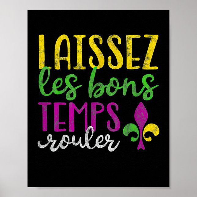 Affiche Laissez Les Bons Temps Rouler Mardi Gras (Devant)
