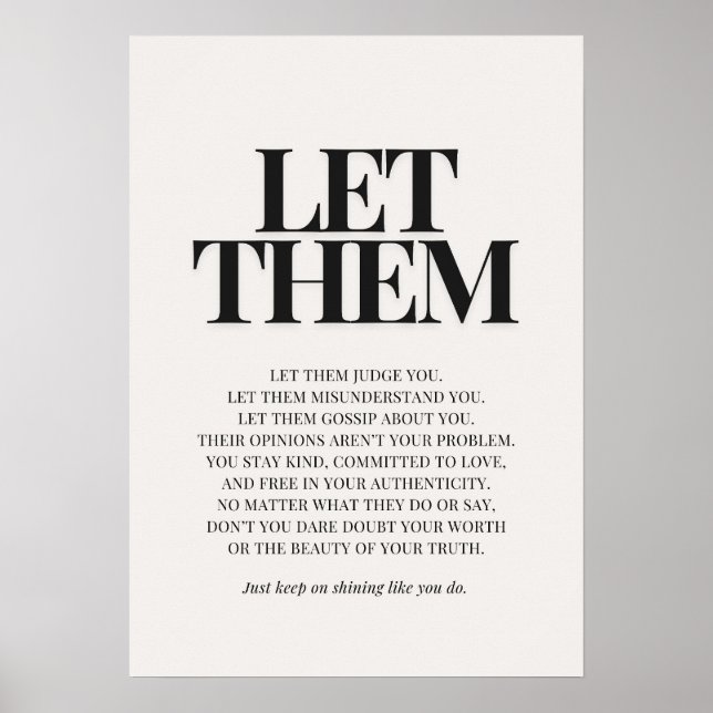 Affiche Laissez-les – Citation Inspirante (Devant)