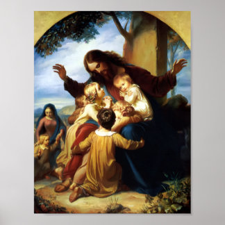 Affiche Laissez Les Enfants Venir À Moi Par Carl Vogelstei