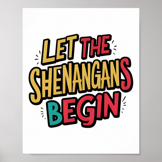 Affiche Laissez les Shenanigans Commencer Lucky Shamrock S (Devant)