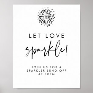 Affiche Laissez Love Sparkle Mariage moderne de calligraph