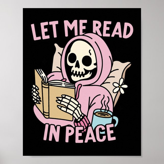 Affiche Laissez-Moi Lire En Paix Drôle Fantôme Lecture Hal (Devant)