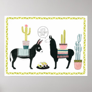 Affiche Laissez-nous taco au sujet de l'amour