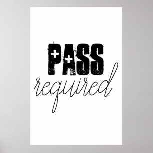Affiche laissez passer l'affiche murale requise pour le bu