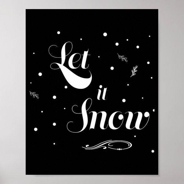 Affiche Laissez Tomber La Neige Saison De Vacances De Noël (Devant)