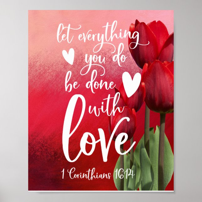 Affiche Laissez tout ce que vous faites avec amour (Devant)