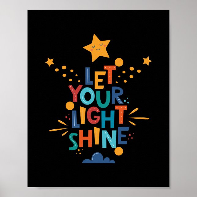 Affiche Laissez Votre Inspiration Lumière Brillante (Devant)