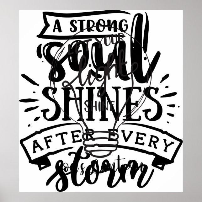 Affiche Laissez votre lumière briller avec les lanternes d (Devant)