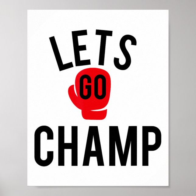 Affiche Laissons aller Champ Graphic Boxe (Devant)