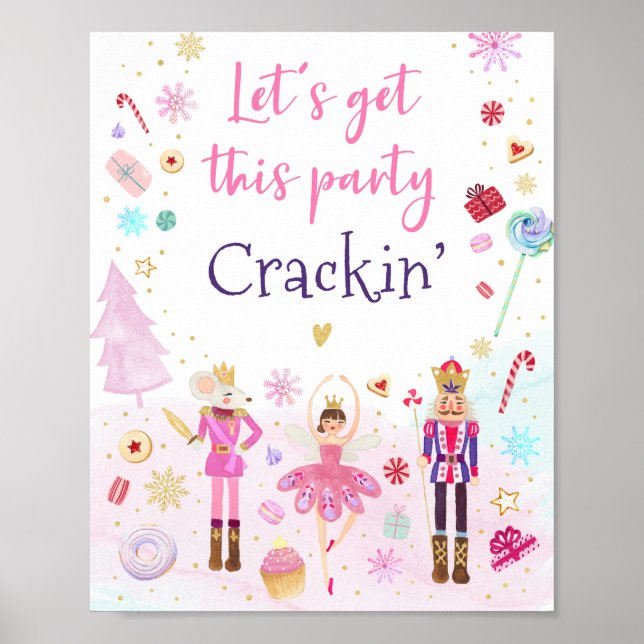 Affiche Laissons cette fête Crackin Nutcracker Party Signe (Devant)