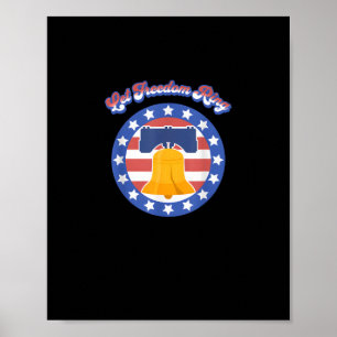 Affiche Laissons la liberté tourner le 4 juillet Dit drape