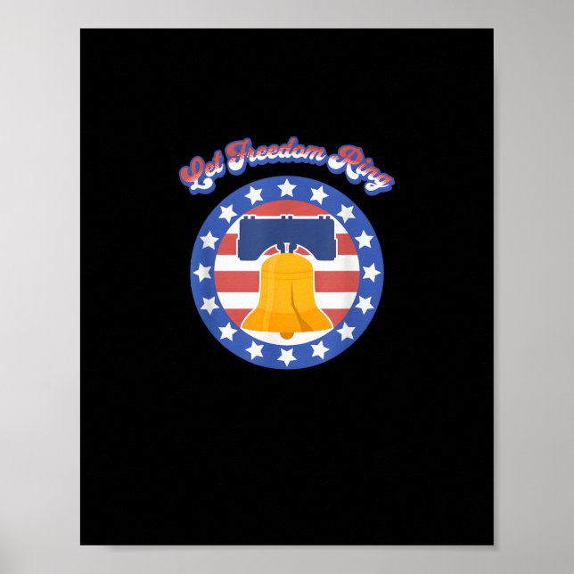 Affiche Laissons la liberté tourner le 4 juillet Dit drape (Devant)