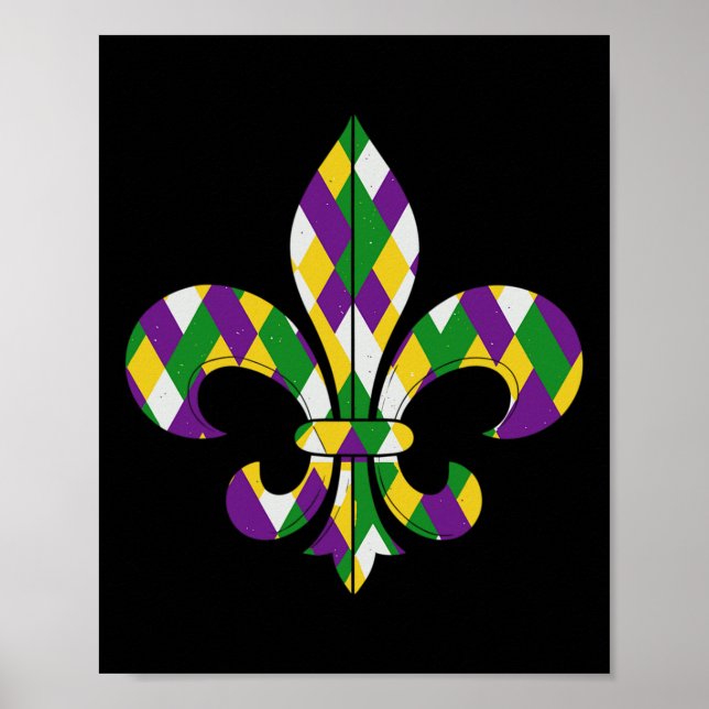 Affiche Laissons les shenanigans commencer Mardi Gras cade (Devant)