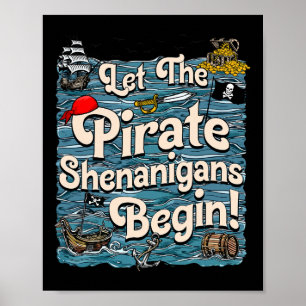 Affiche Laissons Les Shenanigans Pirates Commencer Le Shen