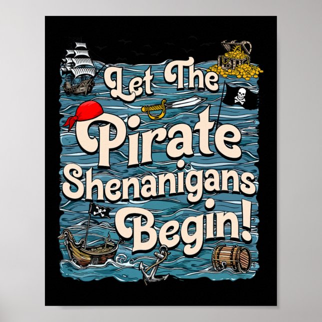 Affiche Laissons Les Shenanigans Pirates Commencer Le Shen (Devant)