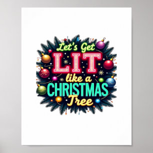 Affiche Laissons-nous tomber - Drôle jeu de mots de Noël