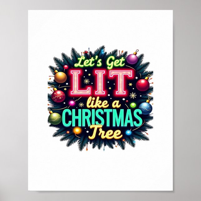 Affiche Laissons-nous tomber - Drôle jeu de mots de Noël (Devant)