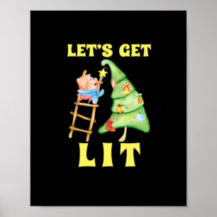 Affiche Laissons-nous un Noël amusant Boire classique