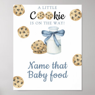 Affiche Lait & biscuits Baby shower Nommez cette nourritur