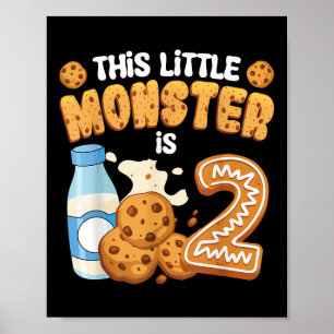 Affiche Lait Et Biscuits Ce Petit Monstre A 2 Ans 2e Anniv