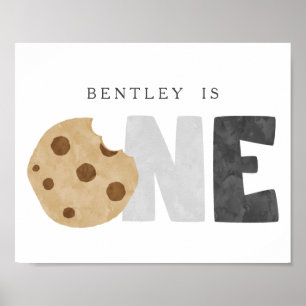 Affiche Lait et biscuits Premier anniversaire