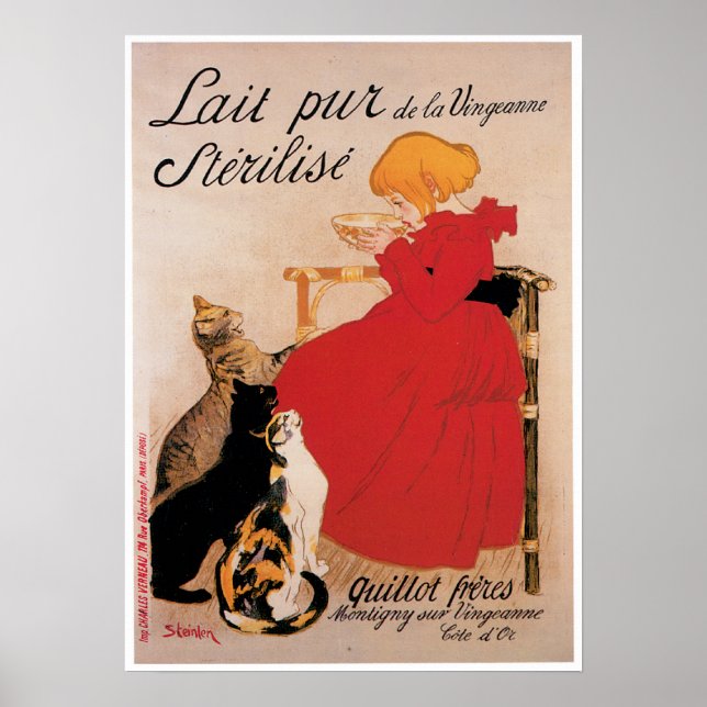 Affiche Lait Pur De La Uingeanne Boissons Vintages Publici (Devant)