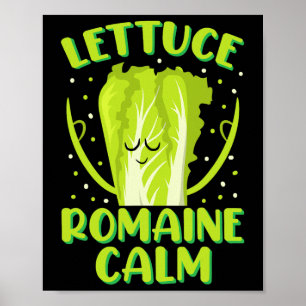 Affiche Laitue Romaine Calme Pleine Conscience Vegan Amour