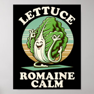 Affiche Laitue Romaine Calme Pleine Conscience Végétalien
