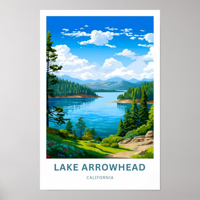 Affiche Lake Arrowhead California Travel Imprimer (Devant)