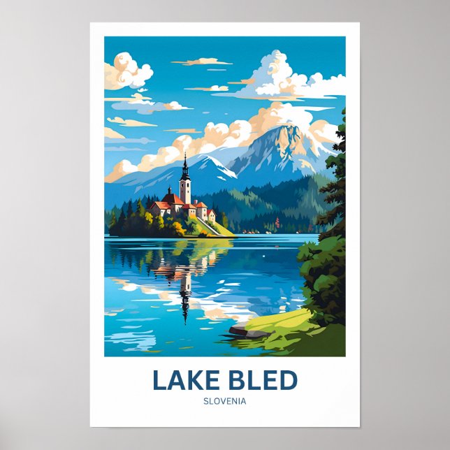 Affiche Lake Bled Slovénie Imprimer (Devant)