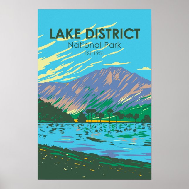 Affiche Lake District National Park Lac Buttermere (Devant)