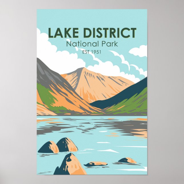 Affiche Lake District National Park Wasdale Head England (Devant)