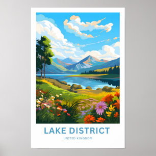 Affiche Lake District Royaume-Uni Travel Print