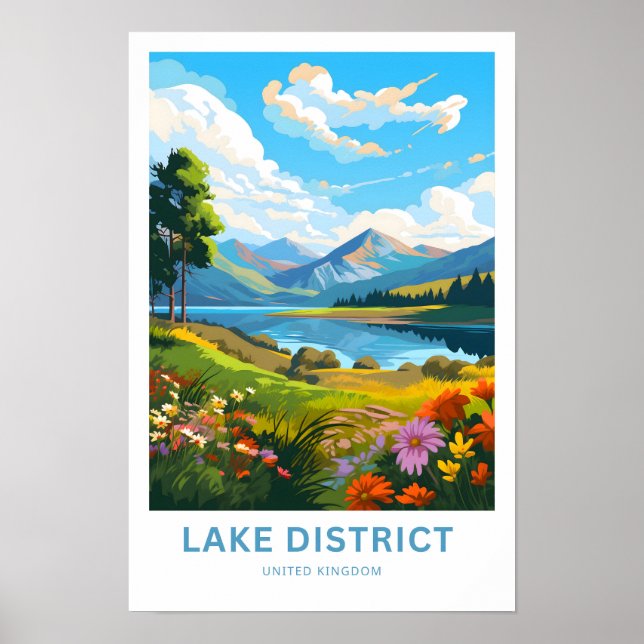 Affiche Lake District Royaume-Uni Travel Print (Devant)