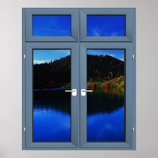 Affiche Lake Front Picture Window Scenery - Illusion (Devant)