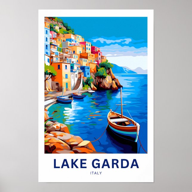 Affiche Lake Garda Italie Imprimer Voyage (Devant)