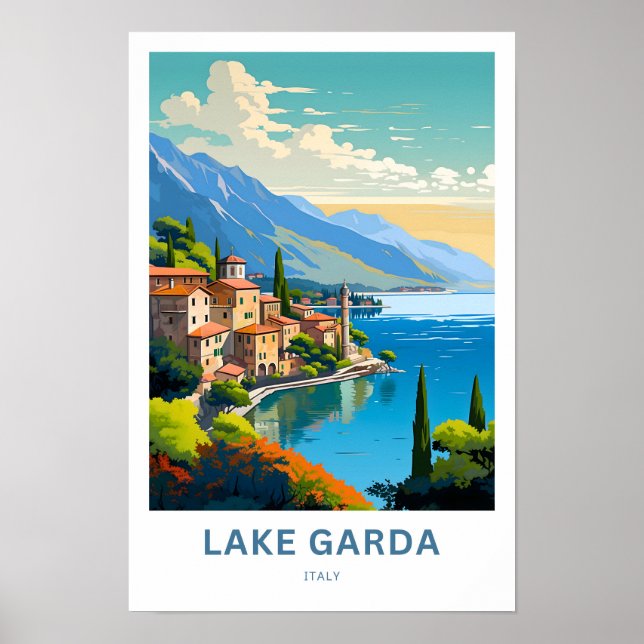 Affiche Lake Garda Italie Imprimer Voyage (Devant)